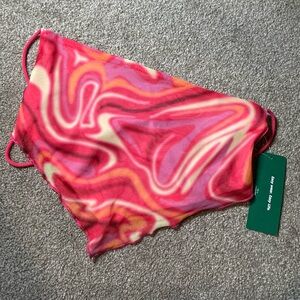 marble pink open back tube top